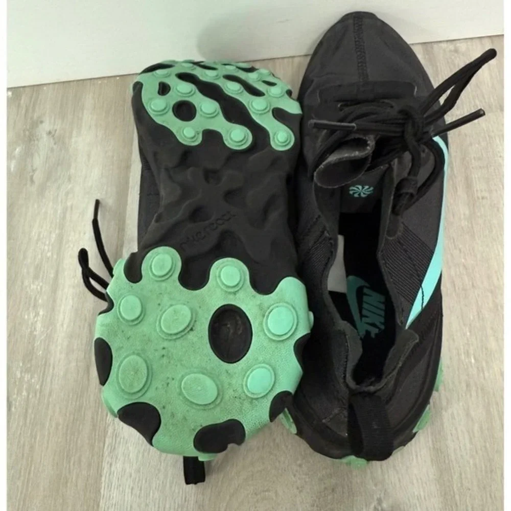 Nike React Element 380 Black Aqua Teal Mens Shoes Sneakers Size 7 BQ6166004